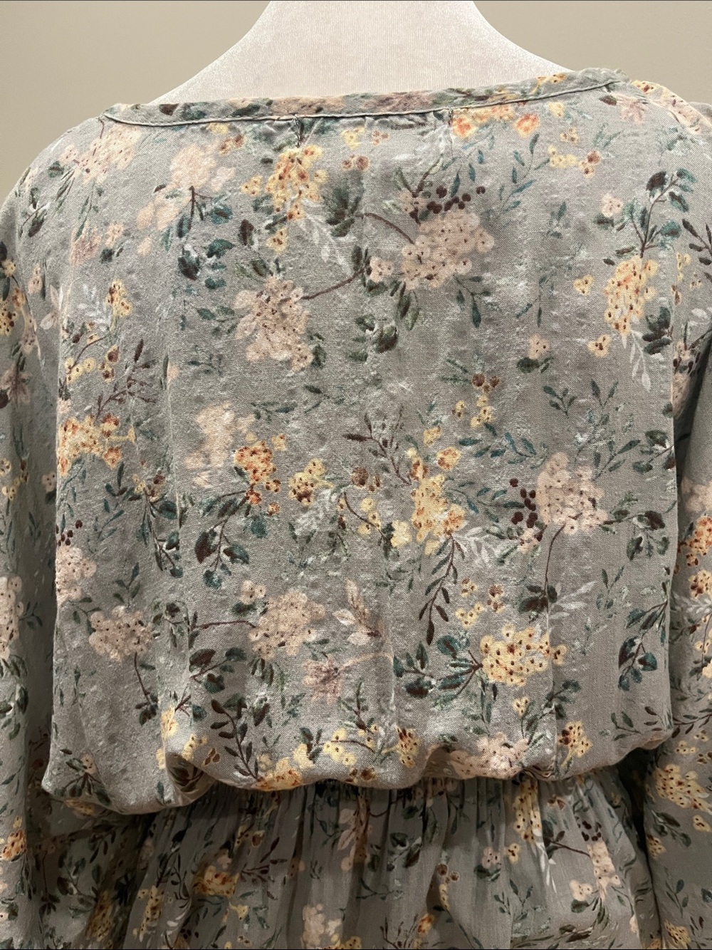 Natural Life Sanibel Floral Sage Green Kaftan Maxi Dress - Picture 9 of 11